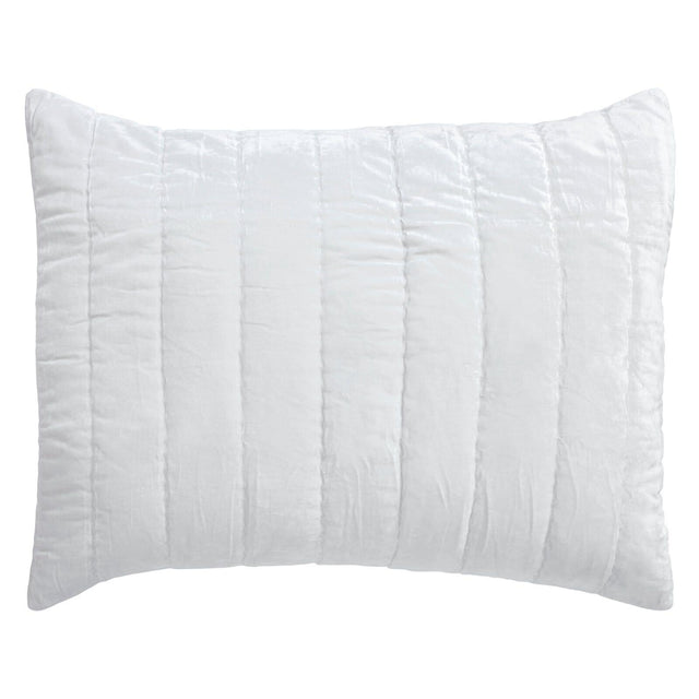 Orchids Lux Gatsby Channel Quilting White 31 X 37 Quilt Sham