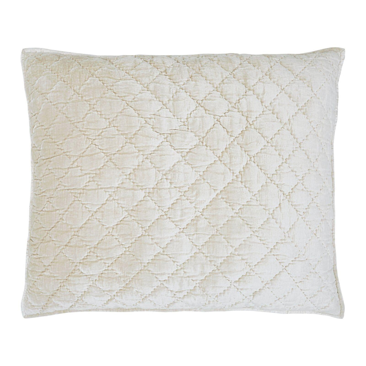 Orchids Lux Clermont Geomatric White 31 X 37 Quilt Sham