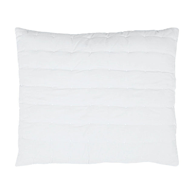 Orchids Lux Bailey Solid Color & Tuck Embroidery White 31 X 37 Quilt Sham