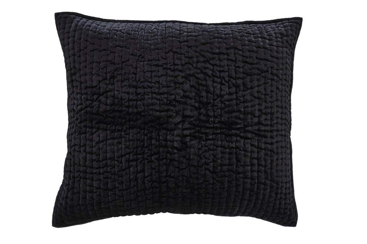 Orchids Lux Walton Channel Black 31 X 37 Quilt Sham