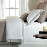 Orchids Lux Parker Solid Color & Embroidery Dune 106 X 92 Duvet Cover
