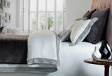 Orchids Lux Parker Solid Color & Embroidery Fog 90 X 92 Duvet Cover