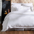 Orchids Lux Sienna Solid Color & Lace White 106 X 92 Duvet Cover