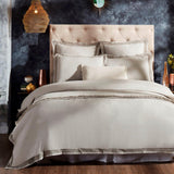 Orchids Lux Sienna Solid Color & Lace Grey 106 X 92 Duvet Cover