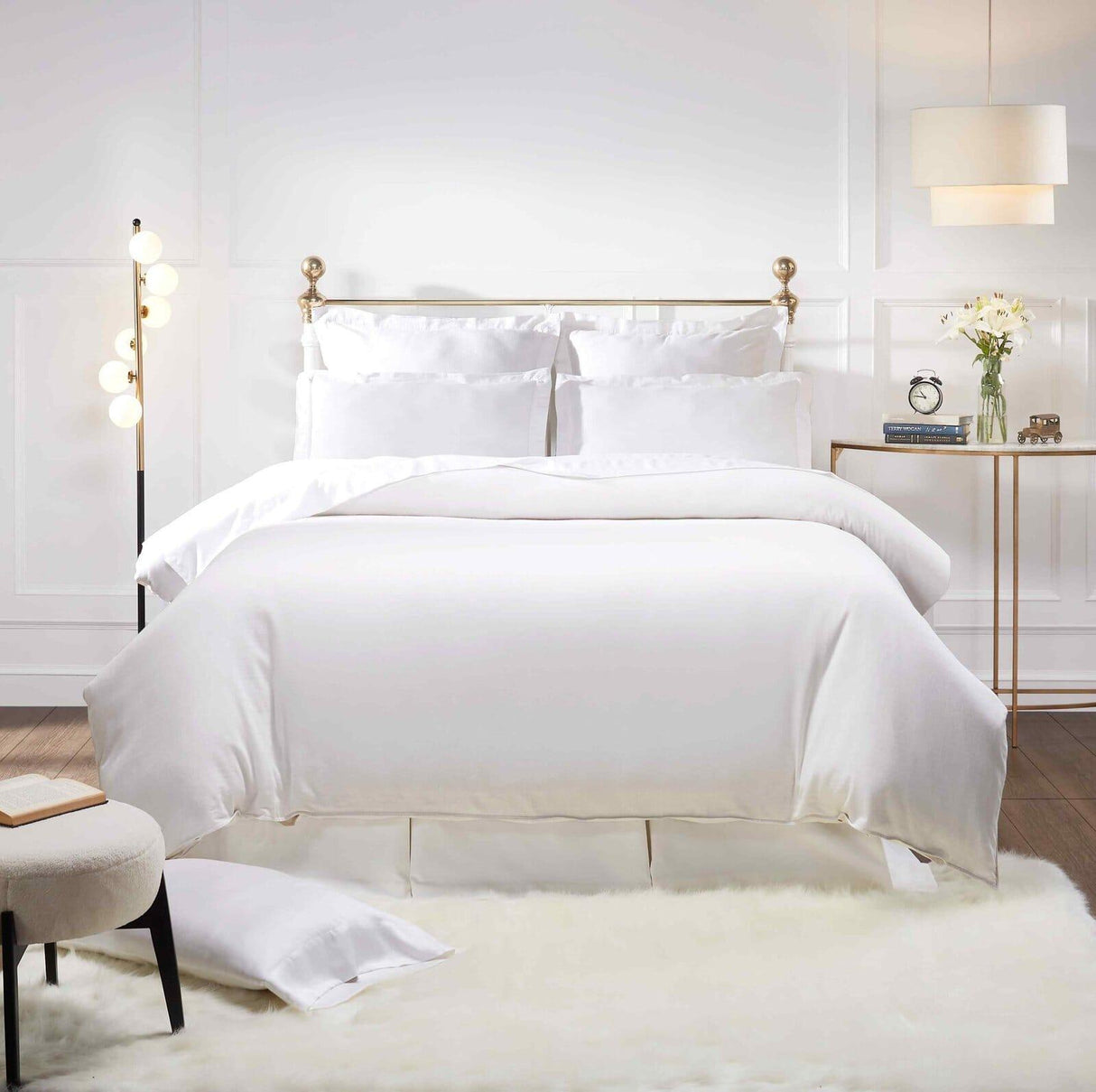 Orchids Lux Terrier Solid Color Pearl 90 X 92 Duvet Cover