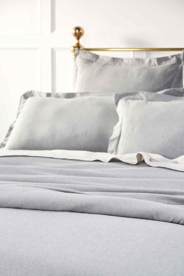 Orchids Lux Terrier Solid Color Fog 106 X 92 Duvet Cover