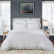 Orchids Lux Solana Solid Color & Ruffle Ice Mint 90 X 92 Duvet Cover