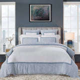 Orchids Lux Westport Solid Color & Embroidery Sky 90 X 92 Duvet Cover