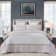 Orchids Lux Westport Solid Color & Embroidery Beige 90 X 92 Duvet Cover