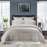Orchids Lux Bronte Jacquard Flax 90 X 92 Duvet Cover