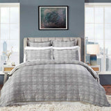 Orchids Lux Bronte Jacquard Charcoal 106 X 92 Duvet Cover