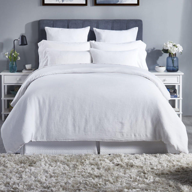 Orchids Lux Classic Solid Color White 106 X 92 Duvet Cover