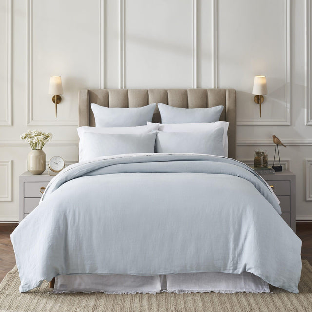 Orchids Lux Classic Solid Color Sky 106 X 92 Duvet Cover