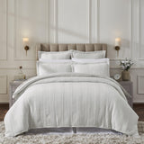 Orchids Lux Savoy Stripes Off White Melange 90 X 92 Duvet Cover