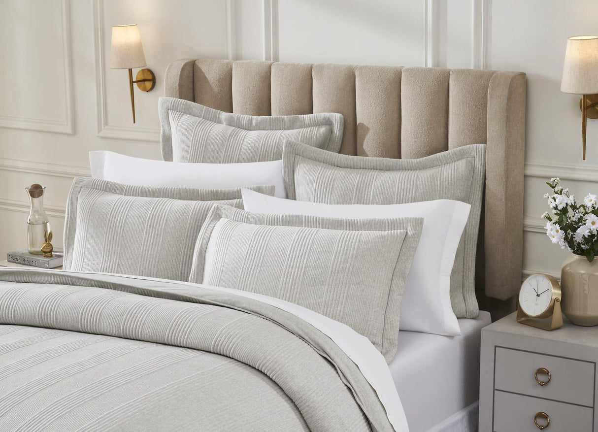 Orchids Lux Savoy Stripes Mist Melange 106 X 92 Duvet Cover