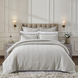 Orchids Lux Savoy Stripes Mist Melange 90 X 92 Duvet Cover