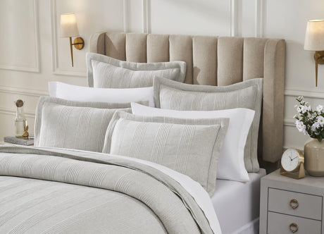 Orchids Lux Savoy Stripes Mist Melange 90 X 92 Duvet Cover