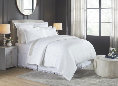 Orchids Lux Merida Solid Color White 106 X 92 Duvet Cover