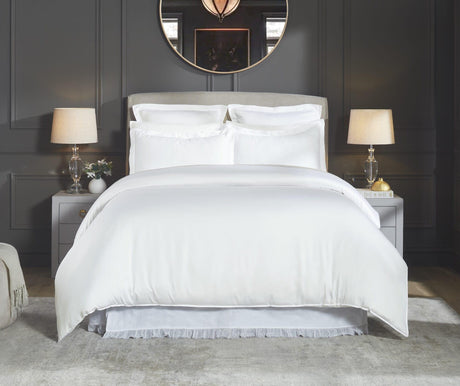 Orchids Lux Merida Solid Color White 90 X 92 Duvet Cover