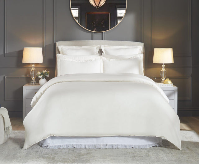 Orchids Lux Merida Solid Color Beige 106 X 92 Duvet Cover