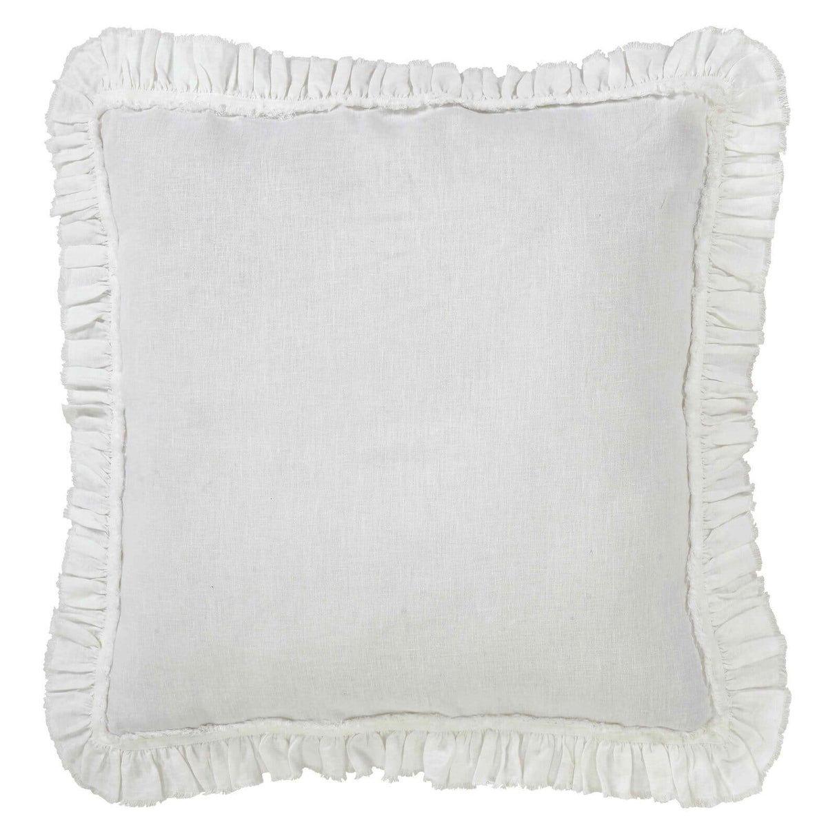 Orchids Lux Ruffle Solid Color & Ruffle White 26 X 26 Duvet Cover Sham