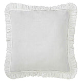 Orchids Lux Ruffle Solid Color & Ruffle White 26 X 26 Duvet Cover Sham