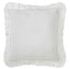 Orchids Lux Ruffle Solid Color & Ruffle White 26 X 26 Duvet Cover Sham