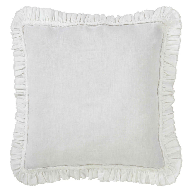 Orchids Lux Ruffle Solid Color & Ruffle White 26 X 26 Duvet Cover Sham