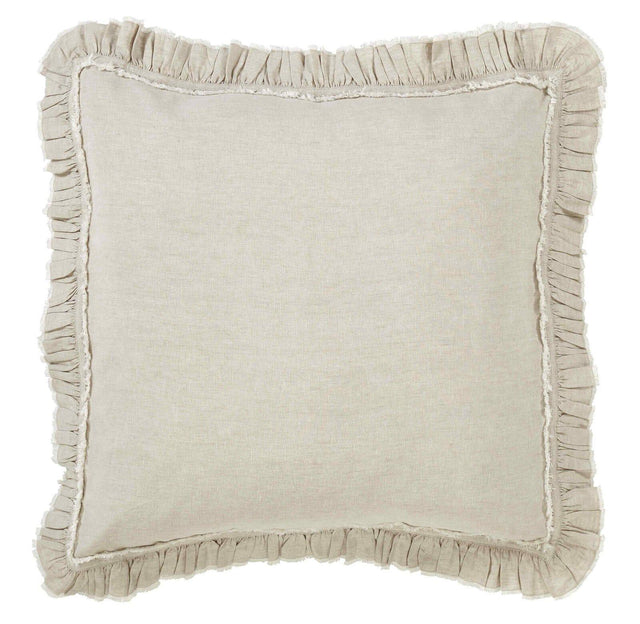 Orchids Lux Ruffle Solid Color & Ruffle Beige 26 X 26 Duvet Cover Sham
