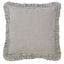 Orchids Lux Ruffle Solid Color & Ruffle Grey 26 X 26 Duvet Cover Sham