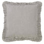 Orchids Lux Ruffle Solid Color & Ruffle Grey 26 X 26 Duvet Cover Sham