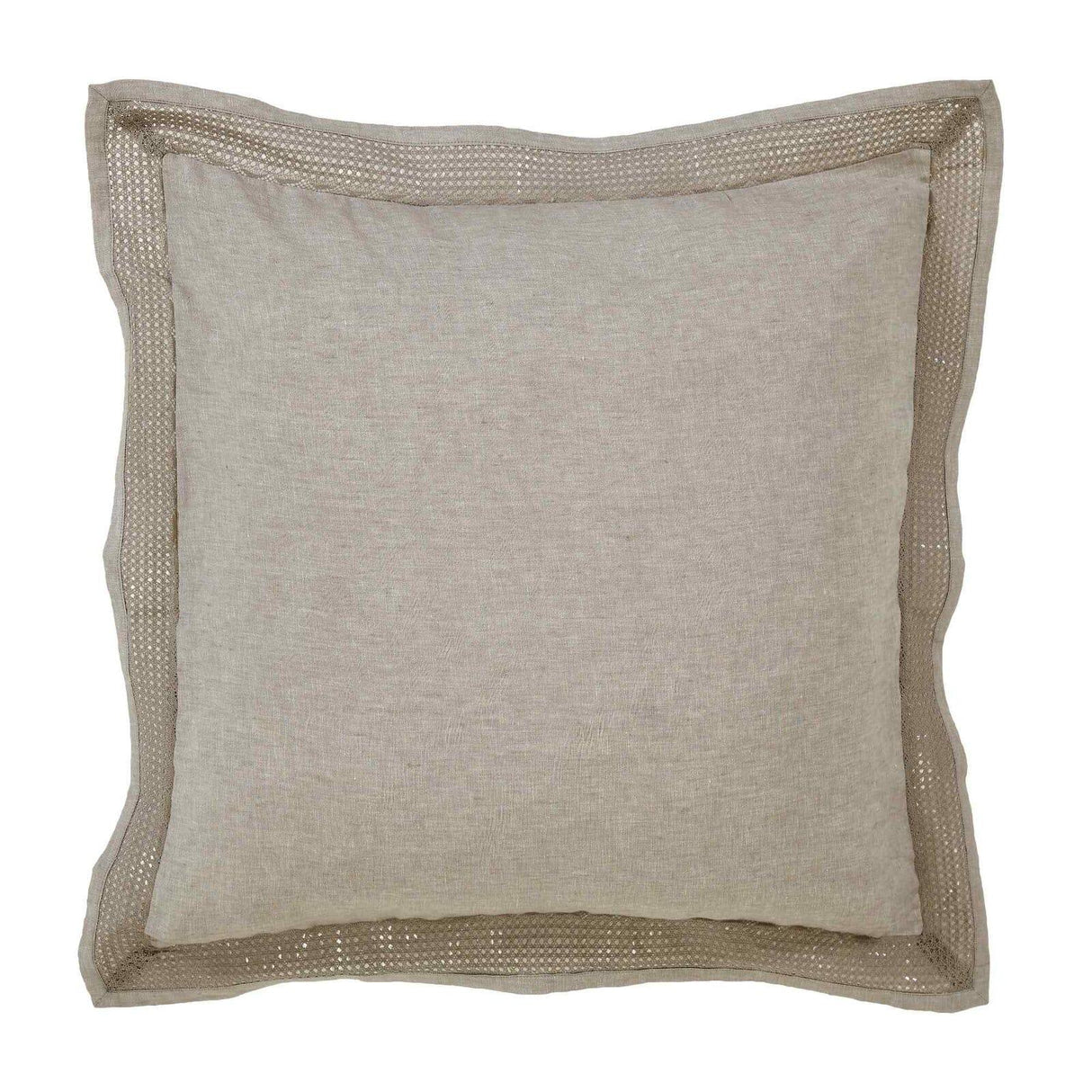 Orchids Lux Sienna Solid Color & Lace Grey 26 X 26 Duvet Cover Sham