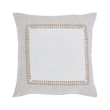 Orchids Lux Westport Solid Color & Embroidery Beige 26 X 26 Duvet Cover Sham