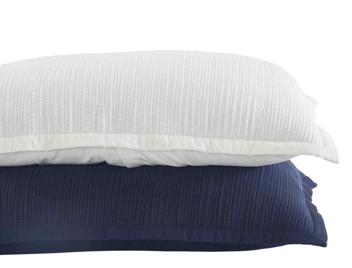 Orchids Lux Laela Stripes Navy 26 X 26 Coverlet Sham