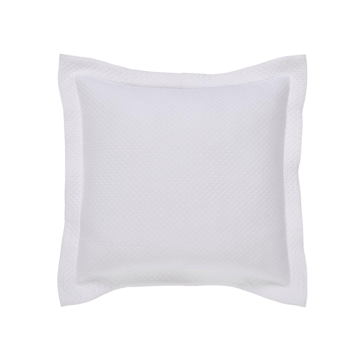 Orchids Lux Hamilton Geomatric White 26 X 26 Matelasse Coverlet Sham