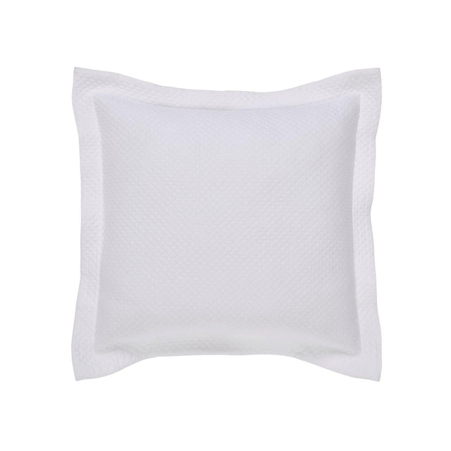 Orchids Lux Hamilton Geomatric White 26 X 26 Matelasse Coverlet Sham