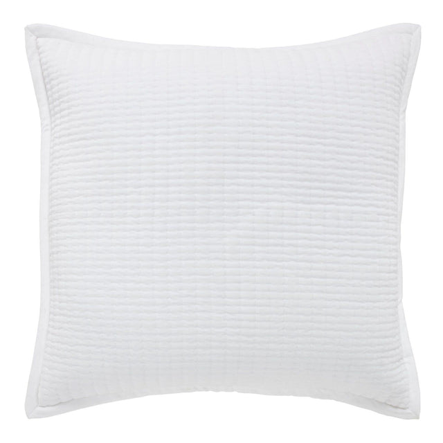 Orchids Lux Milton Geomatric White 26 X 26 Coverlet Sham