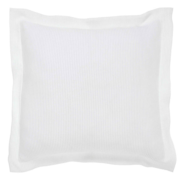 Orchids Lux Soho Stripes White 26 X 26 Matelasse Coverlet Sham
