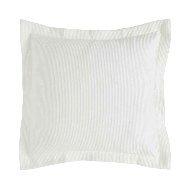 Orchids Lux Soho Stripes Off-White 26 X 26 Matelasse Coverlet Sham