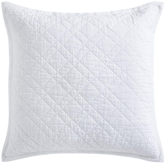 Orchids Lux Chloe Geomatric White 26 X 26 Coverlet Sham