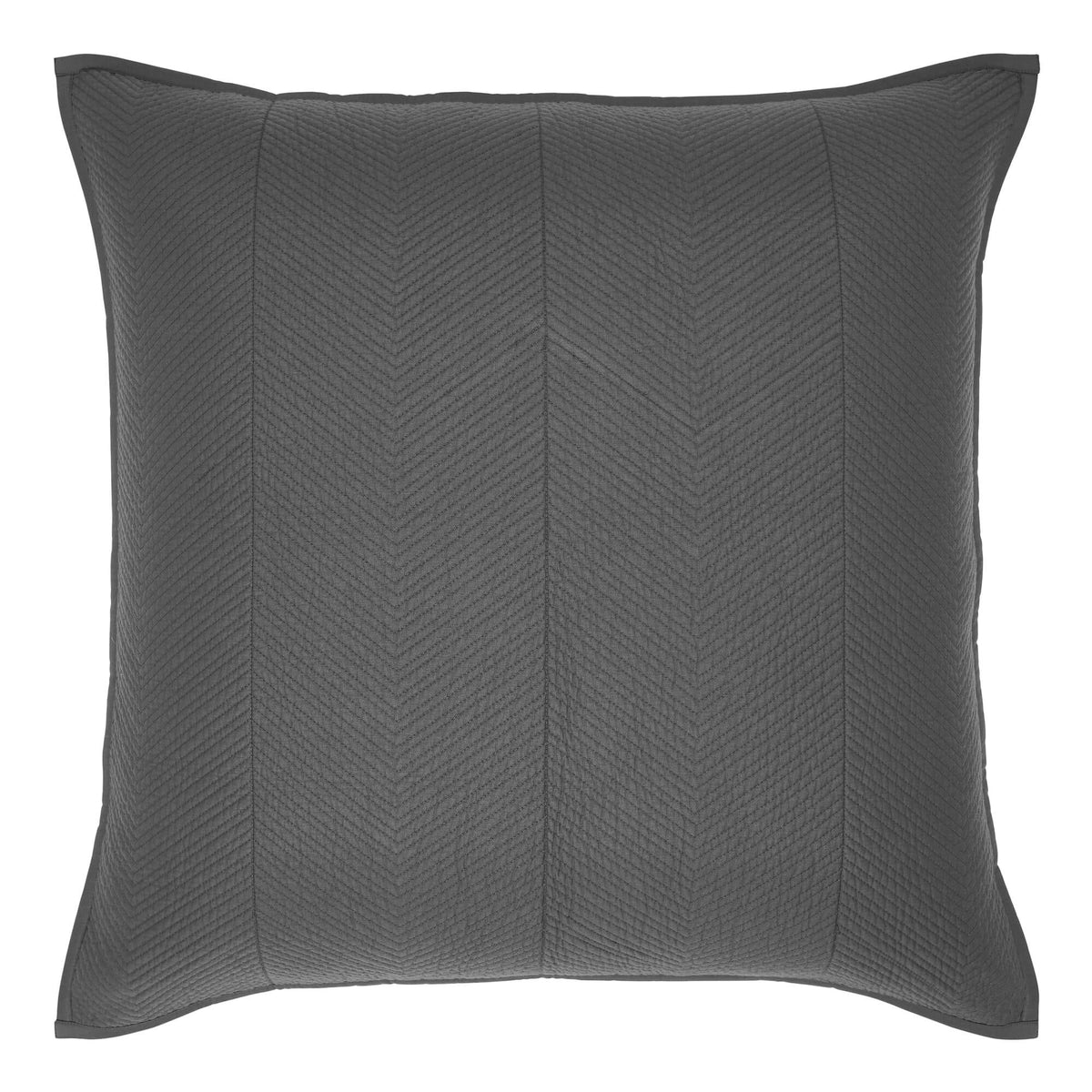 Orchids Lux Athena Chevron Steel 26 X 26 Coverlet Sham