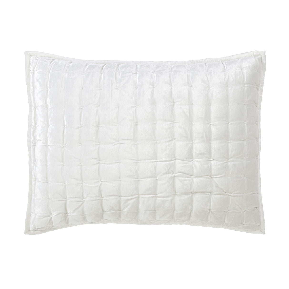 Orchids Lux Luna Stitch White 26 X 26 Quilt Sham