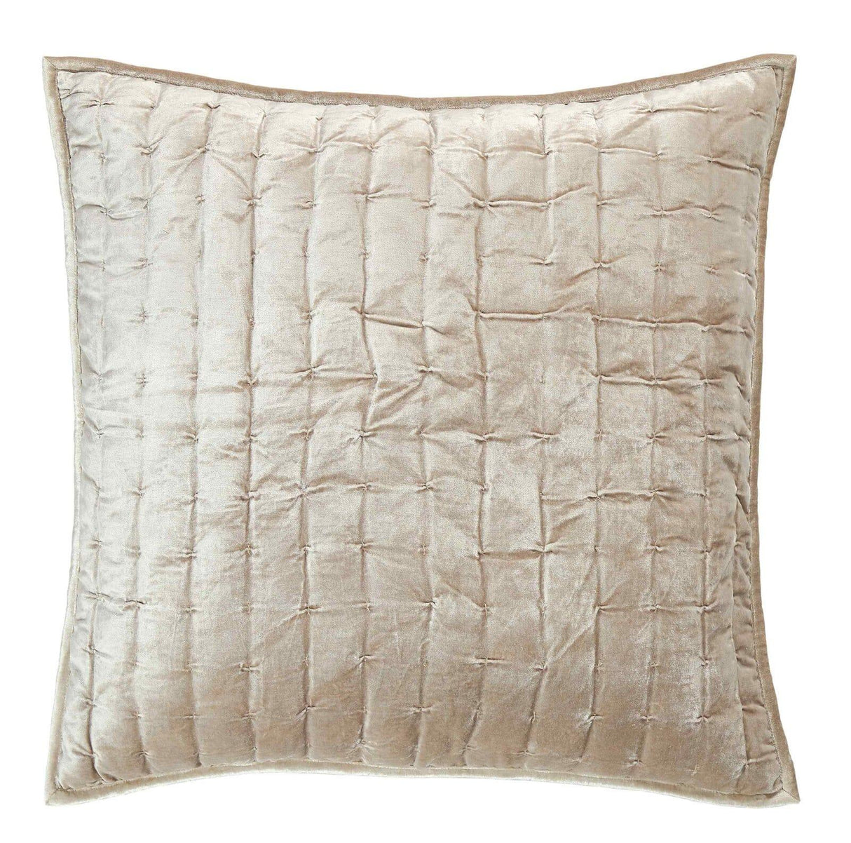Orchids Lux Luna Stitch Champagne 26 X 26 Quilt Sham