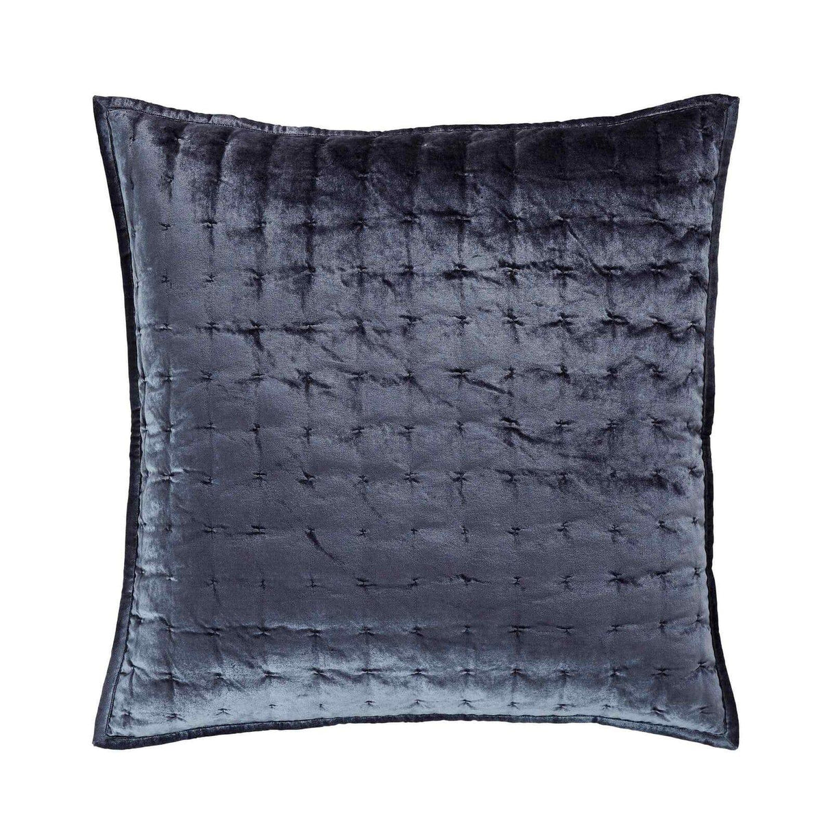 Orchids Lux Luna Stitch Navy 26 X 26 Quilt Sham