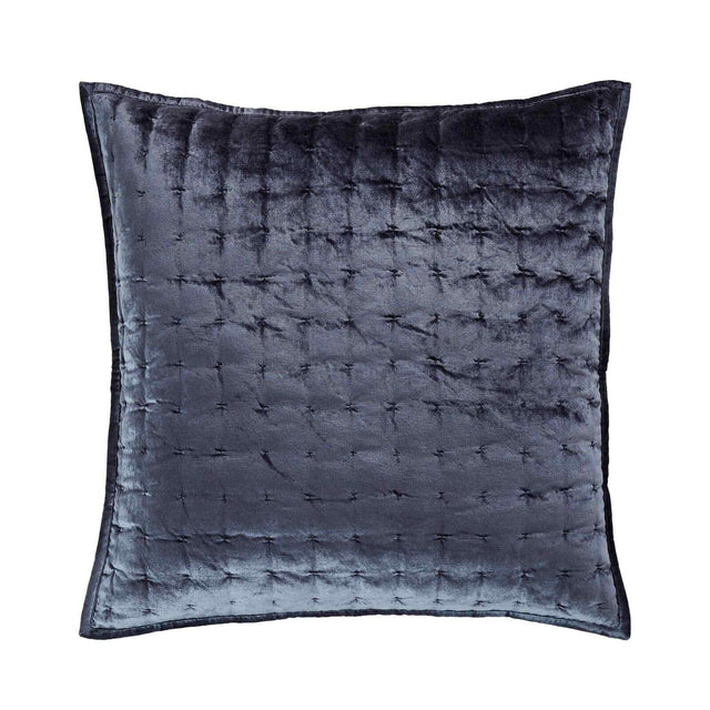 Orchids Lux Luna Stitch Navy 26 X 26 Quilt Sham