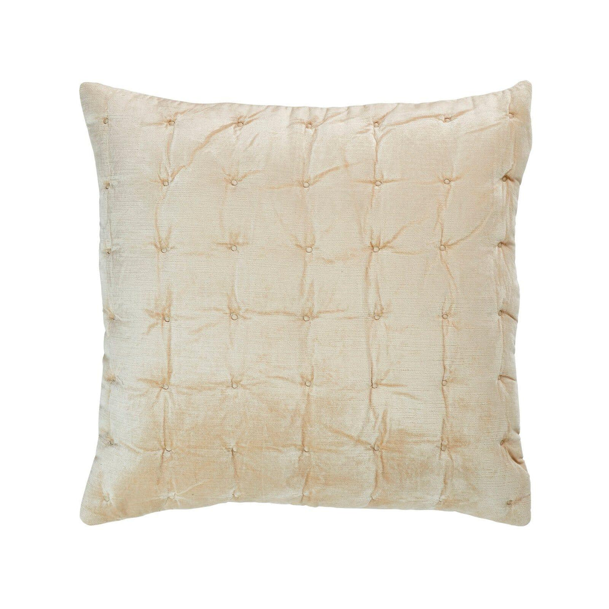 Orchids Lux Bailey Solid Color & Tuck Embroidery Champagne 26 X 26 Quilt Sham