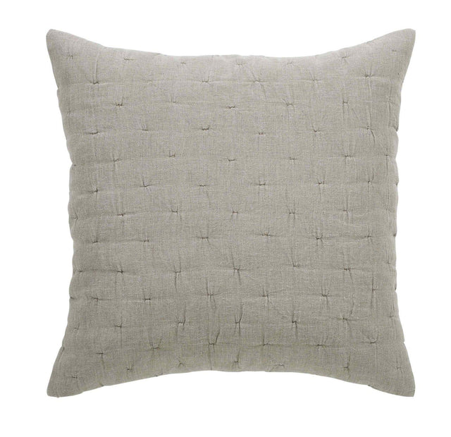 Orchids Lux Sophie Solid Color/Stitch Flax 26 X 26 Quilt Sham