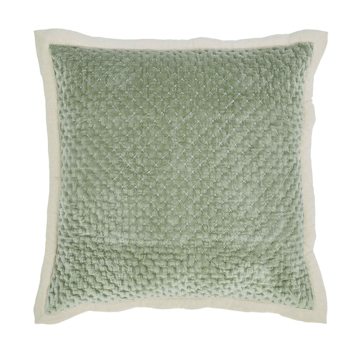Orchids Lux Maui Stitch Aloe 26 X 26 Quilt Sham