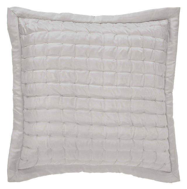 Orchids Lux Madison Stitch Oyster 26 X 26 Quilt Sham