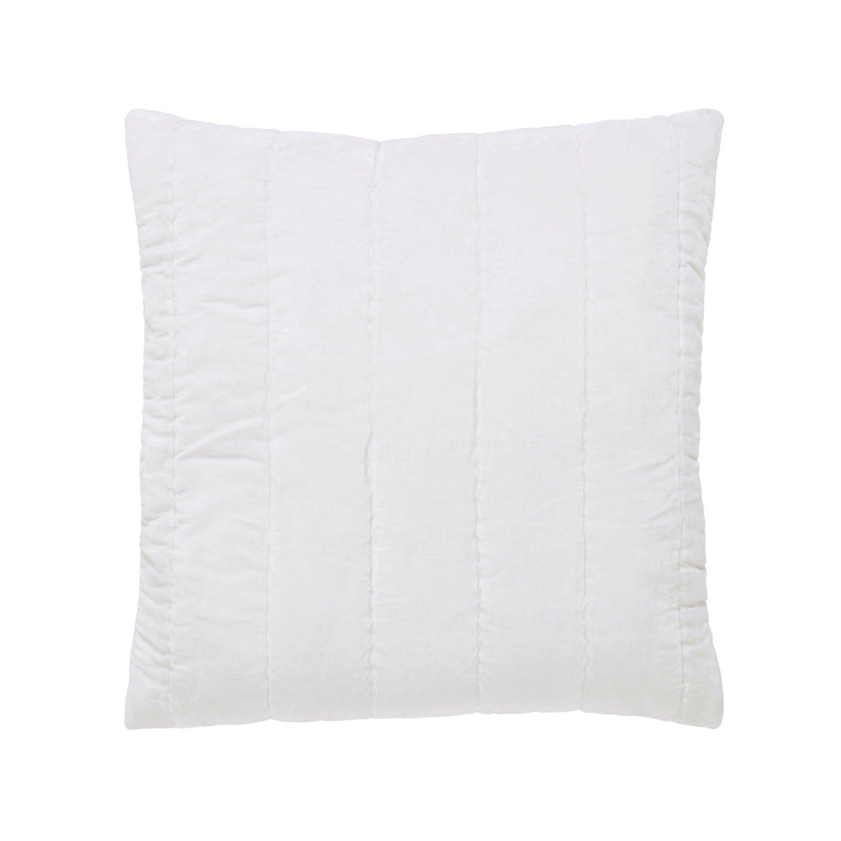 Orchids Lux Gatsby Channel Quilting White 26 X 26 Quilt Sham